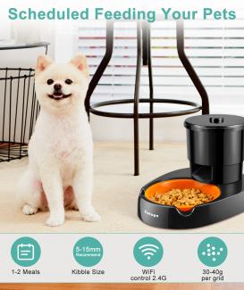 China Manufacturer Smart WiFi Tuya Automatic Pet Feeder Dog Cat Puppy Feeder Dry Food Dispenser